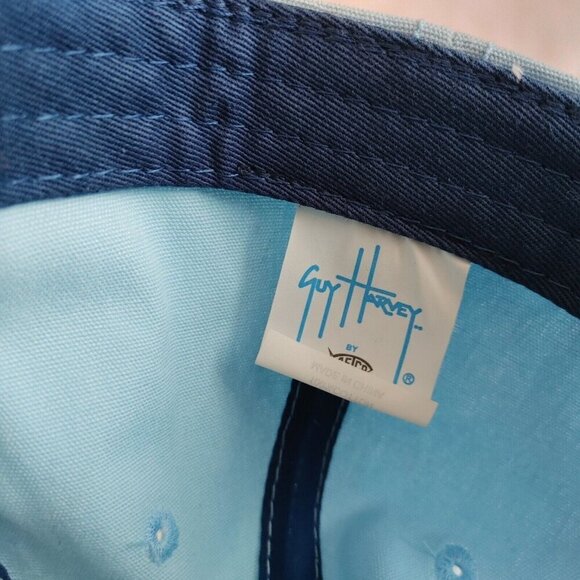 Guy Harvey Originals Light Blue Marlin Adjustable Baseball Style Hat Cap - Picture 7 of 8